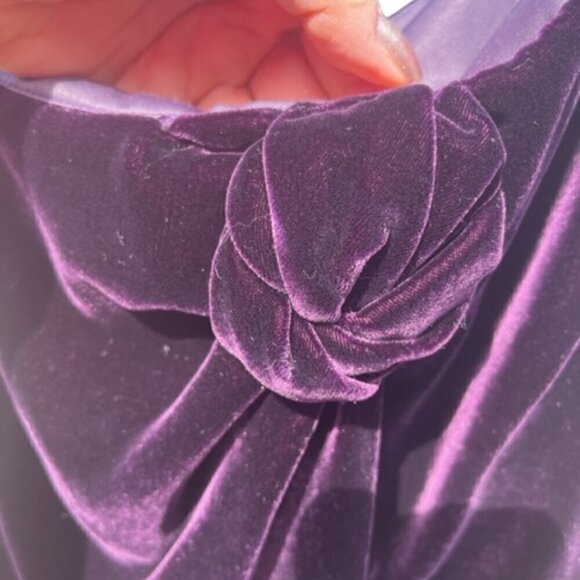Emporio Armani NWOT Women's Strapless Purple Velvet Mini Dress Party EUR 36 US 6 - Picture 3 of 15